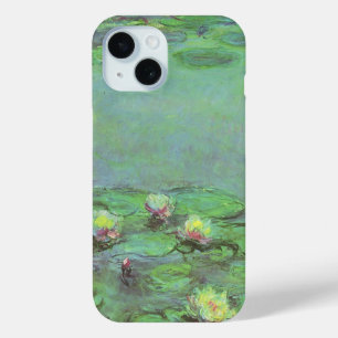 《植物》スイレンbyクロード・モネ,ヴィンテージ印象主義 iPhone 15ケース