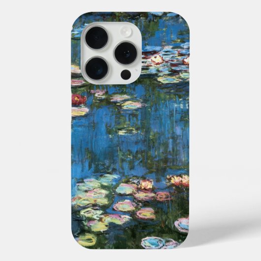 《植物》スイレンbyクロード・モネ，ヴィンテージ印象主義 Case-Mate iPhoneケース (裏面)
