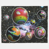 植物 フリースブランケット (正面(横))