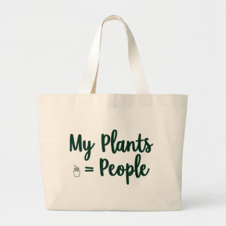植物 = 人間 ラージトートバッグ