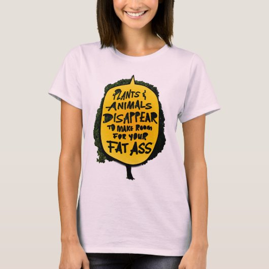 植物&動物が消えて部屋4あなたの脂肪A Tシャツ (正面)