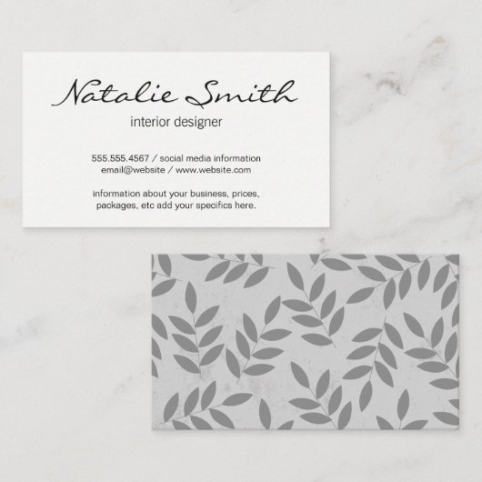 植物 名刺 (正面/裏面)