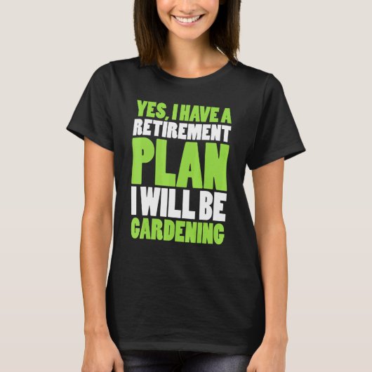 植物 – 定年庭園 Tシャツ (正面)