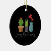 植物 – 熱狂する Plant Lady セラミックオーナメント (右)