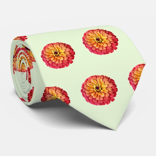 《植物》百日草のシェード・オブ・オレンジ ネクタイ (ロール)