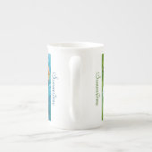 《植物》百日草の骨灰磁器 ボーンチャイナマグカップ (裏面)