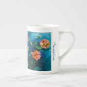 《植物》百日草の骨灰磁器 ボーンチャイナマグカップ (右)