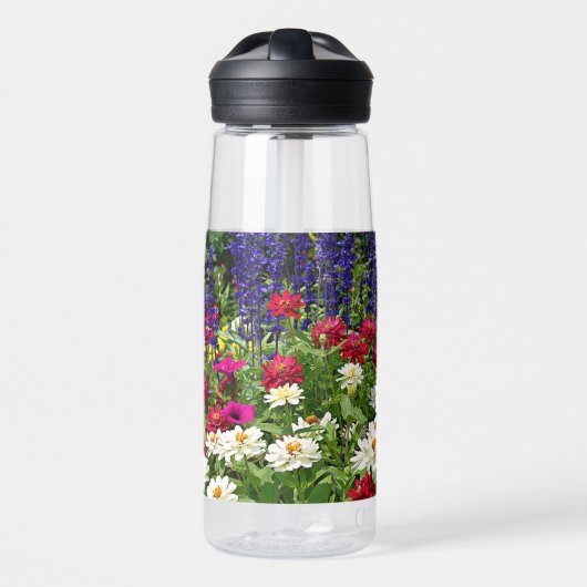 《植物》百日草アンドブルーサルビアガーデンフローラ ウォーターボトル (正面)