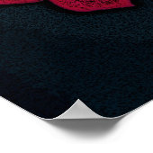 《植物》百日草ウッドカット ポスター (角)