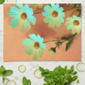 《植物》百日草エレガンス花 キッチンタオル (折り畳み)