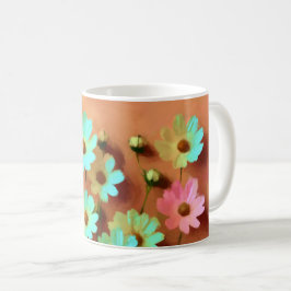 《植物》百日草エレガンス花 コーヒーマグカップ