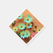 《植物》百日草エレガンス花 スタンダードカクテルナプキン (角)