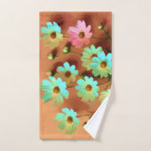 《植物》百日草エレガンス花 バスタオルセット (ハンドタオル)