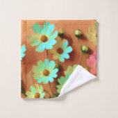 《植物》百日草エレガンス花 バスタオルセット (ウォッシュタオル)