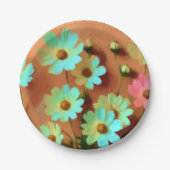 《植物》百日草エレガンス花 ペーパープレート (正面)