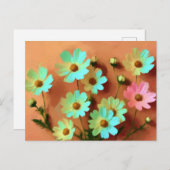 《植物》百日草エレガンス花 ポストカード (正面/裏面)