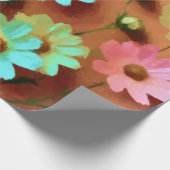 《植物》百日草エレガンス花 ラッピングペーパー (角)