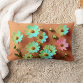 《植物》百日草エレガンス花 ランバークッション (ブランケット)