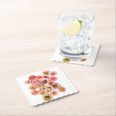 《植物》百日草コラージュ紙コースター ペーパーコースター (インサイチュ)