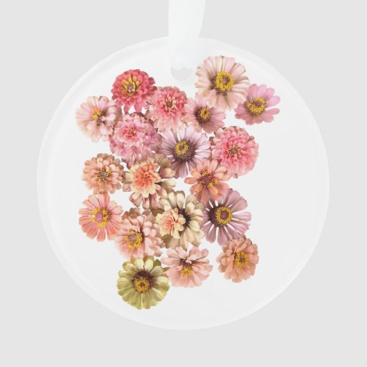 《植物》百日草コラージュ オーナメント (正面)