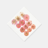 《植物》百日草コラージュ スタンダードカクテルナプキン (角)