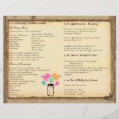 《植物》百日草スカラフルメイソンジャー結婚式 プログラム (裏面)