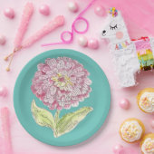 《植物》百日草バースト ペーパープレート (パーティー)