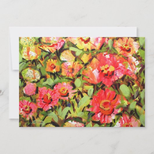 《植物》百日草パターン#181020 ノートカード (正面)