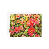 《植物》百日草パターン#181020 ノートカード (正面/裏面インサイチュ)