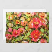 《植物》百日草パターン#181020 ノートカード (正面/裏面)