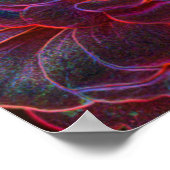 《植物》百日草ファンタジー抽象芸術花芸術 ポスター (角)