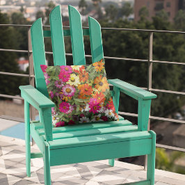 《植物》百日草フラワーガーデンフローラ アウトドアクッション