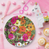 《植物》百日草フラワーガーデンフローラ ペーパープレート (パーティー)