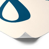 《植物》百日草フラワーズモノグラムイニシャルA ポスター (角)