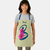 《植物》百日草フラワーズモノグラムイニシャルB名 エプロン (インサイチュ)