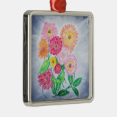 《植物》百日草フラワー芸術的ガーデンアート メタルオーナメント (右)