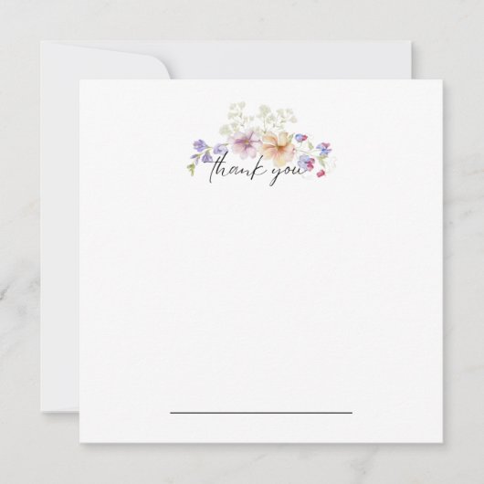 《植物》百日草フローラサンキューノーテカード サンキューカード (正面)