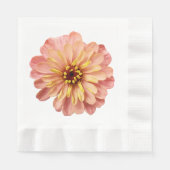 《植物》百日草フローラフラワー自然写真ナプキンズ 縁ありランチョンナプキン (正面)