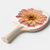 《植物》百日草フローラ花自然写真両面プリント 卓球ラケット (正面アングル)