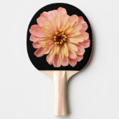 《植物》百日草フローラ花自然写真両面プリント 卓球ラケット (正面)