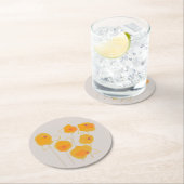 《植物》百日草ブーケデザイン紙コースター ラウンドペーパーコースター (インサイチュ)