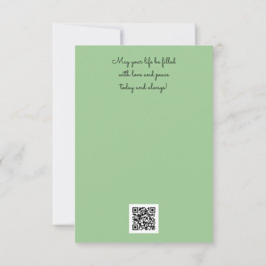 《植物》百日草レッドフラワーアートフラット誕生日カード 招待状 (裏面)