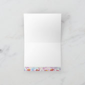 《植物》百日草水彩サンキューノートカード サンキューカード (内部)