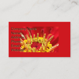 《植物》百日草花ハート 名刺