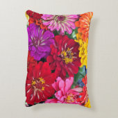 《植物》百日草花付き枕 アクセントクッション (裏面(縦))