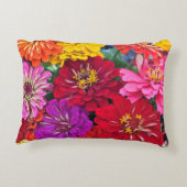 《植物》百日草花付き枕 アクセントクッション (裏面)
