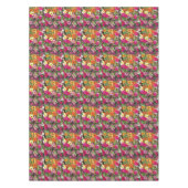 《植物》百日草花園花柄 テーブルクロス (正面)