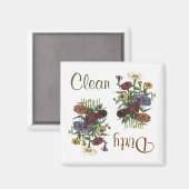 《植物》百日草花食洗機磁石 マグネット (正面/裏面)