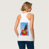 《植物》百日草Tシャツで蝶のヘキュ タンクトップ (裏面フル)