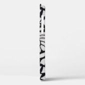 植物、花、抽象芸術の黒と白のテーブルクロス。 Case-Mate iPhoneケース (裏面 / 左)